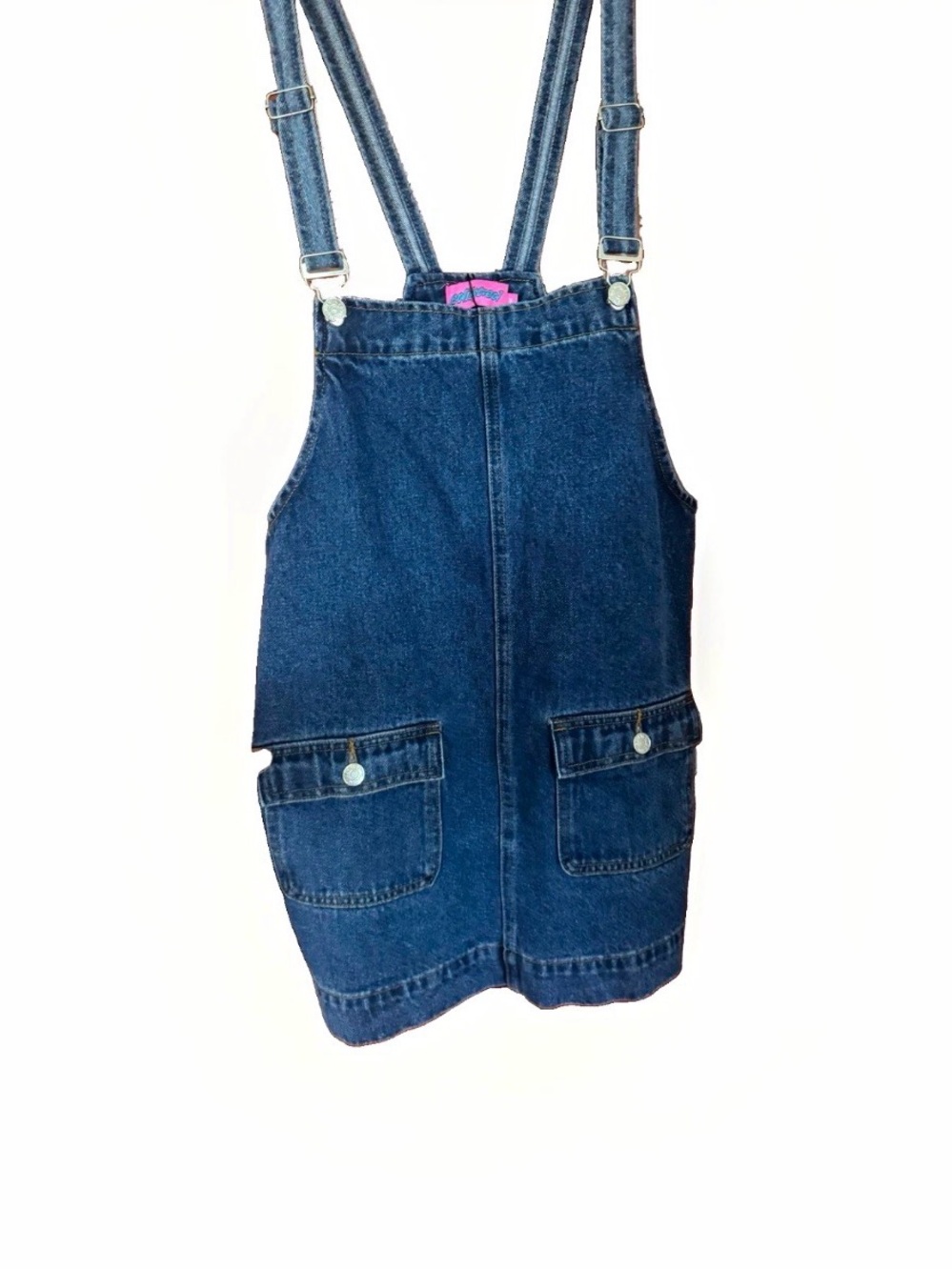 Edikted Dark Blue Denim Overall Skirt